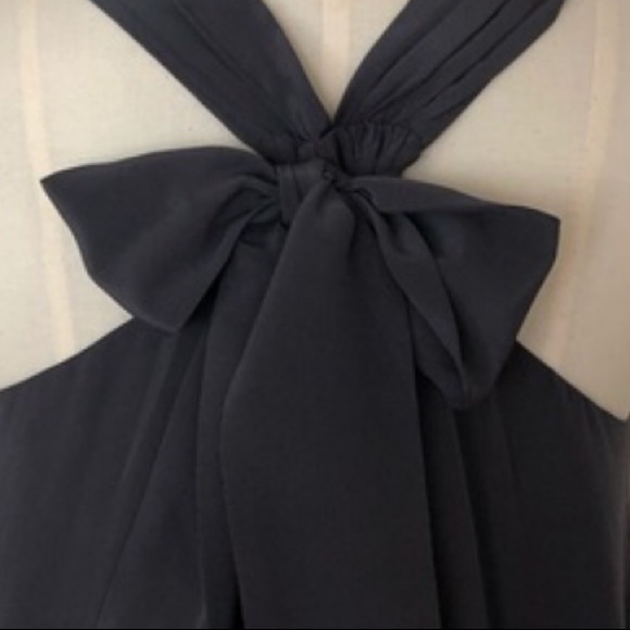 Club Monaco Silk Charcoal Dress 4 Gray - Picture 4 of 7